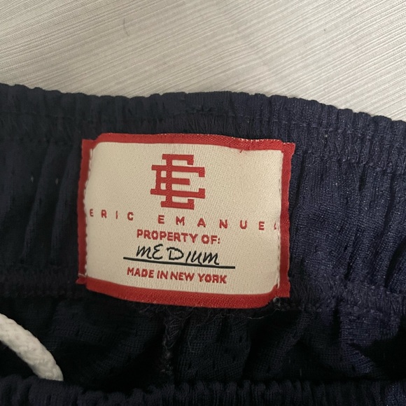 Eric Emanuel Navy shorts worn one time. Size Medium. - Picture 3 of 3